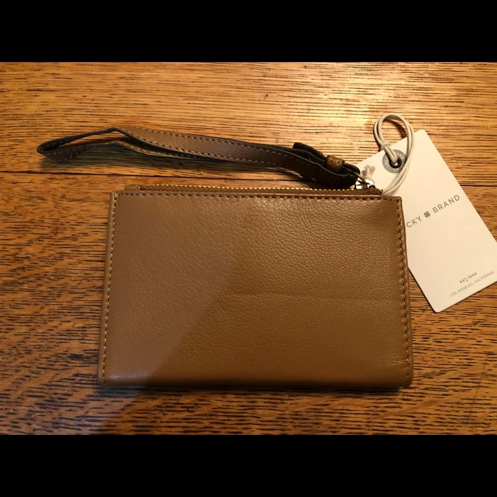 Lucky Brand Tan Wristlet Wallet